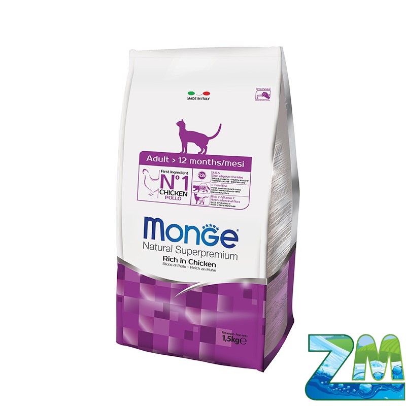 Croccantini per cane Monge Gatto Adult Pollo 1,5 Kg